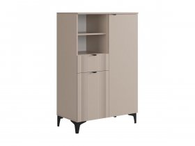Комод 2 Рич (кашемир/фрапучино матовый/черный) в Удачном - udachnyj.mebel-nsk.ru | фото