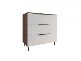 Комод 900 Роза (орех франклин карамельный/бежевый скин) в Удачном - udachnyj.mebel-nsk.ru | фото