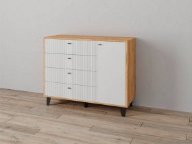 Комод «Катрин-13» (дуб крафт золотой/карбон фарфор) в Удачном - udachnyj.mebel-nsk.ru | фото
