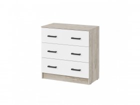 Комод КМ-02 Ронда (дуб крафт серый/дуб крафт белый) в Удачном - udachnyj.mebel-nsk.ru | фото