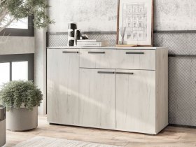 Комод Стандарт-4 NEW (дуб крафт белый) в Удачном - udachnyj.mebel-nsk.ru | фото