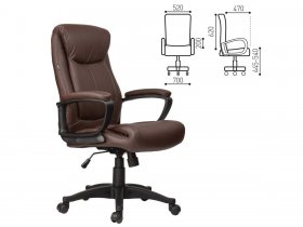 Кресло офисное BRABIX Enter EX-511, коричневое в Удачном - udachnyj.mebel-nsk.ru | фото