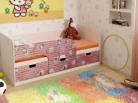 Кровать детская с ящиками 1,86 Минима Hello Kitty в Удачном - udachnyj.mebel-nsk.ru | фото