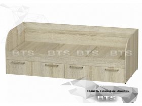 Кровать детская Сенди КР-01 (BTS) в Удачном - udachnyj.mebel-nsk.ru | фото