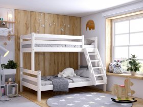 Кровать двухъярусная Адель (белый) в Удачном - udachnyj.mebel-nsk.ru | фото