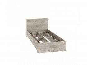 Кровать односпальная КР-080 Ронда (дуб крафт серый) в Удачном - udachnyj.mebel-nsk.ru | фото