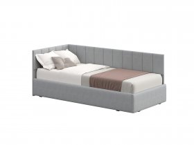 Кровать односпальная КР №3 (серый) в Удачном - udachnyj.mebel-nsk.ru | фото