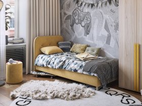 Кровать односпальная Лео 0,9 м в Удачном - udachnyj.mebel-nsk.ru | фото