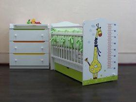 Кроватка детская Жираф с маятником в Удачном - udachnyj.mebel-nsk.ru | фото