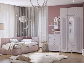Модульная детская Милана (белое дерево/сакура) в Удачном - udachnyj.mebel-nsk.ru | фото