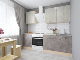 Модульная кухня Йота (пикард/цемент) в Удачном - udachnyj.mebel-nsk.ru | фото