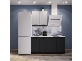 Модульная кухня Классика (белый глянец/черный) в Удачном - udachnyj.mebel-nsk.ru | фото