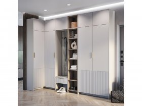 Модульная прихожая Пандора (кашемир/MF03) в Удачном - udachnyj.mebel-nsk.ru | фото