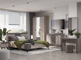 Модульная спальня Кассандра (дуб смоки/MF14) в Удачном - udachnyj.mebel-nsk.ru | фото
