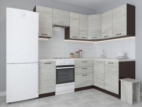 Модульная угловая кухня 1,4м*2,1м Лада (пикард) в Удачном - udachnyj.mebel-nsk.ru | фото