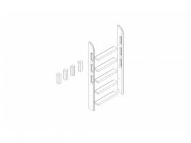 Пакет №10 Прямая лестница и опоры для двухъярусной кровати Соня в Удачном - udachnyj.mebel-nsk.ru | фото