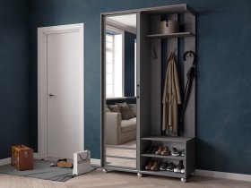 Прихожая «Ларго-2» (графит серый) в Удачном - udachnyj.mebel-nsk.ru | фото