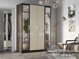 Шкаф четырехстворчатый Фиеста NEW (BTS) в Удачном - udachnyj.mebel-nsk.ru | фото