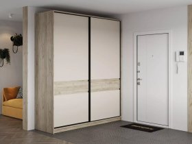 Шкаф-купе Бостон ШК-005 (2.0 м) (дуб крафт серый/кашемир) в Удачном - udachnyj.mebel-nsk.ru | фото