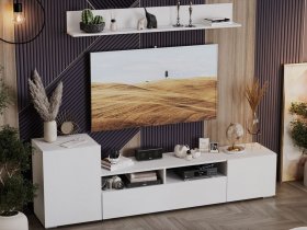 Стенка «Сильвия» (белый ясень) в Удачном - udachnyj.mebel-nsk.ru | фото