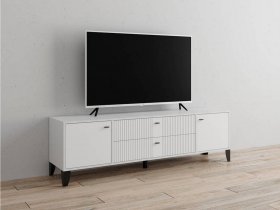 Тумба под ТВ Парус-10 (белый/белый снег) в Удачном - udachnyj.mebel-nsk.ru | фото