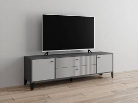 Тумба под ТВ Парус-10 (графит/светло-серый) в Удачном - udachnyj.mebel-nsk.ru | фото